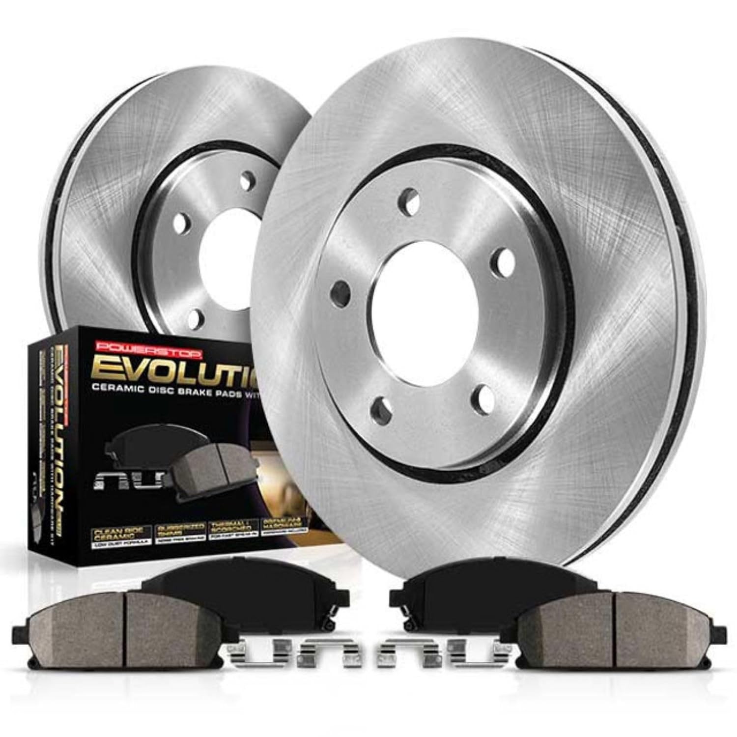 PowerStop Front Brake Pad & Rotor Kit Z17 KOE1043 Stock Replacement Brake Pads
