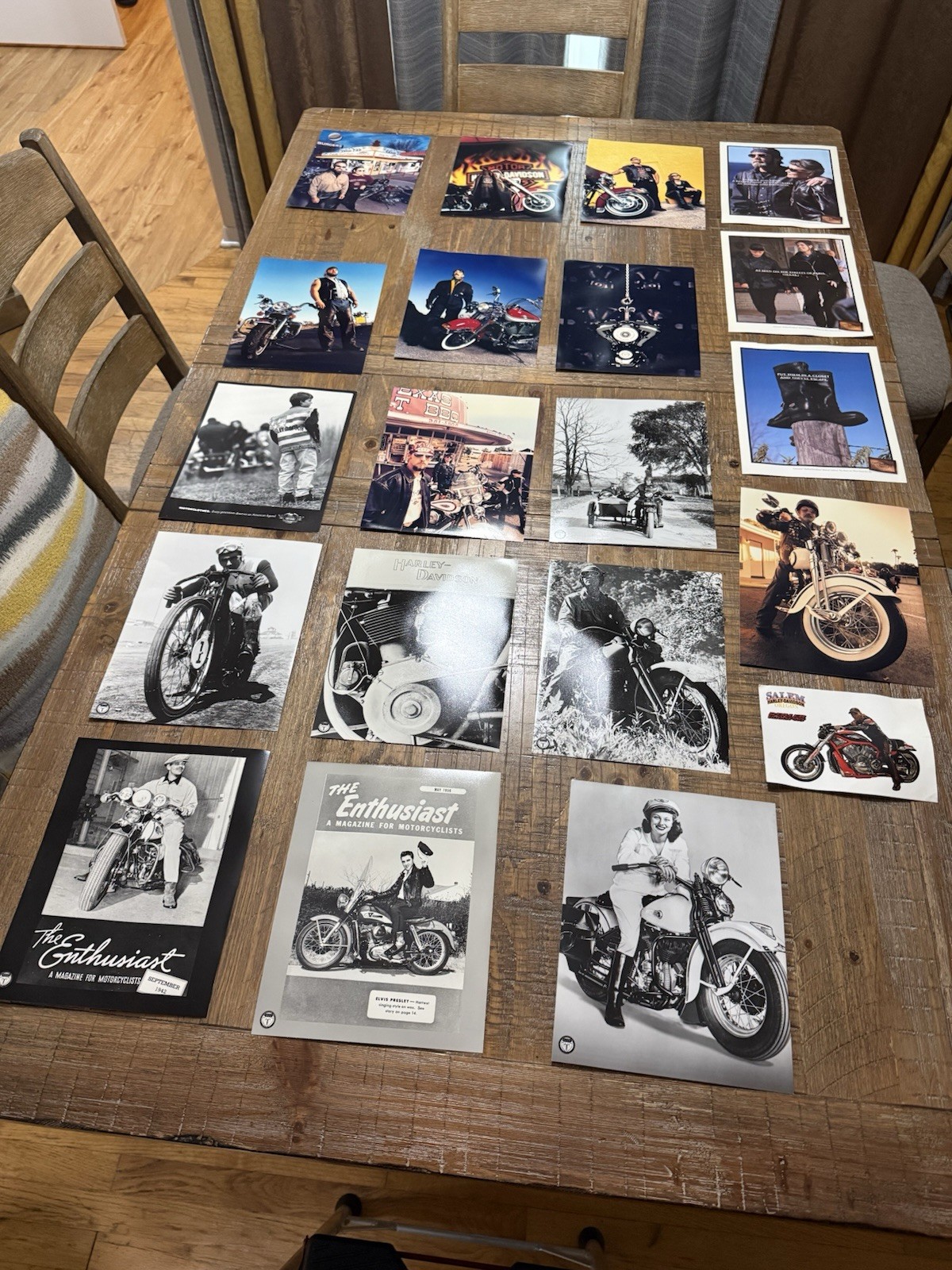 Vintage Harley Davidson Photos (20) Total Size 8 1/2 x 11  Beautiful, See Photos