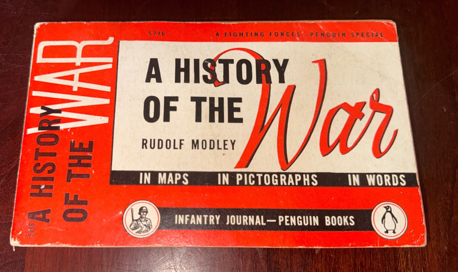 History of The War #S216 1944-Maps-Pictographs-words-Rudolph Modley-WWII history