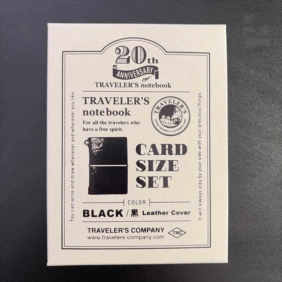 TRAVELER'S notebook 20th Anniversary Card Size Set Black Limited Japan New