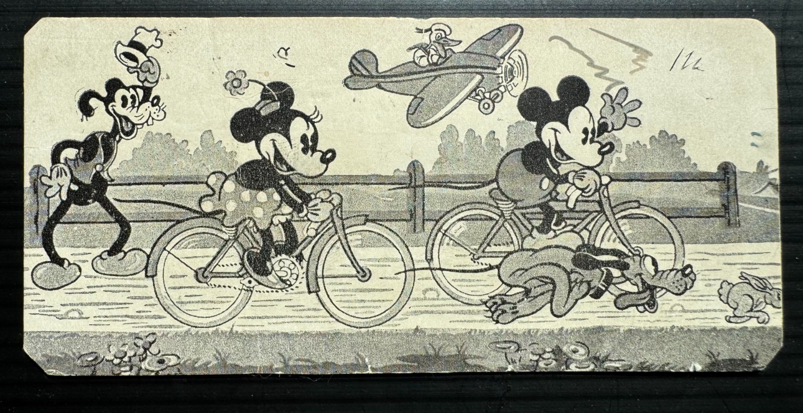 RARE ORIGINAL 1930'S WALT DISNEY MICKEY MOUSE AND MINNIE ADVERTISING INK BLOTTER