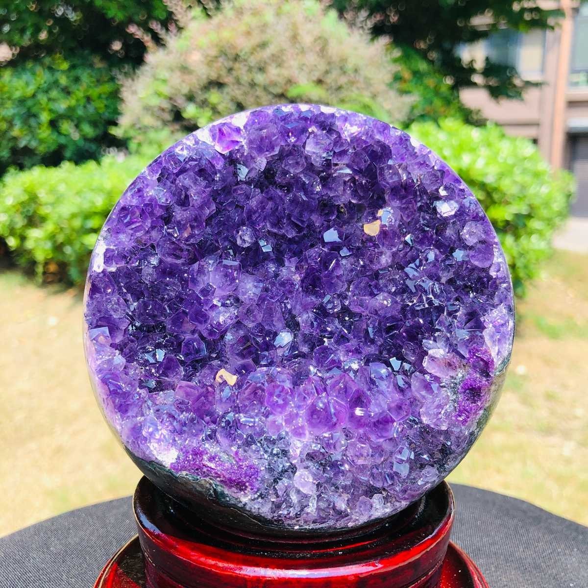 3.27LB Uruguay Natural Amethyst Cave High Level Smile Shape Spiritual Energy