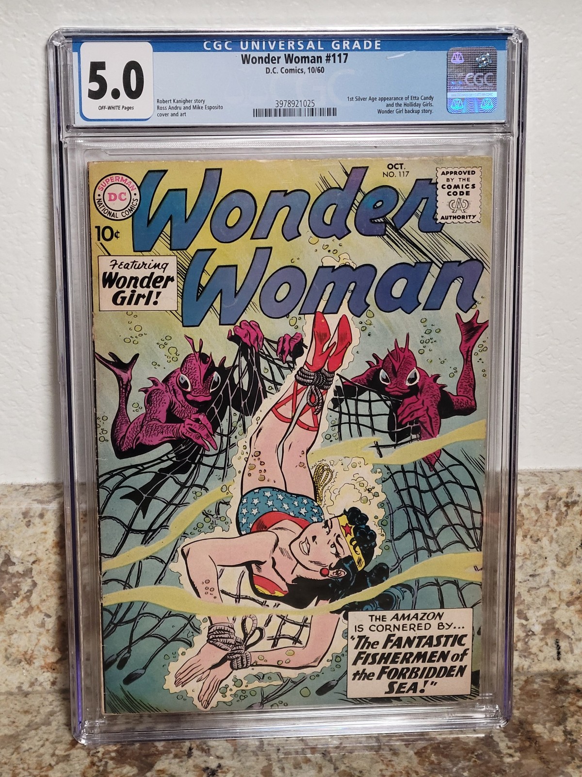 Wonder Woman #117 DC 1960 CGC 5.0 1st Silver Age appearance of Etta Candy