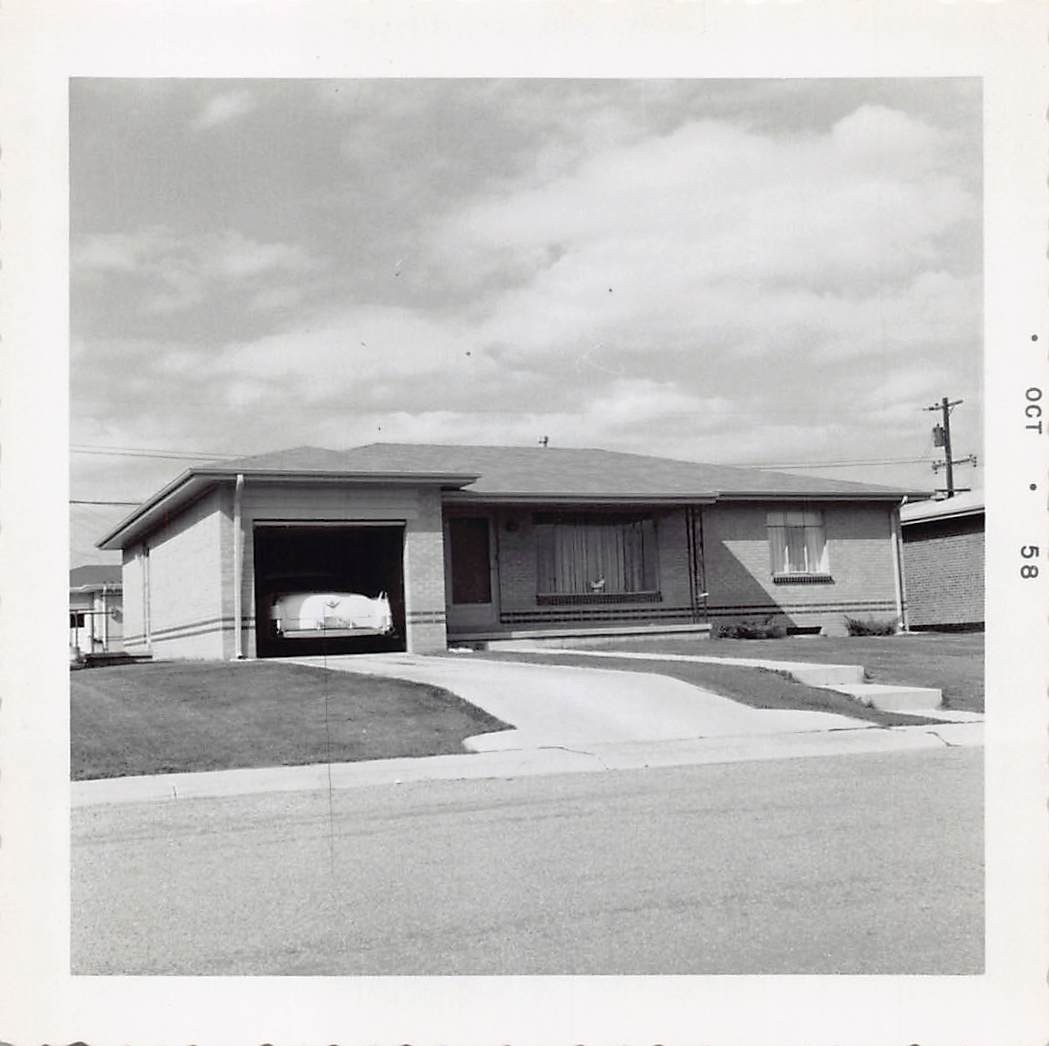 1954 Cadillac Series 62 1950s Photo Rear Taillights Driveway Garage White
