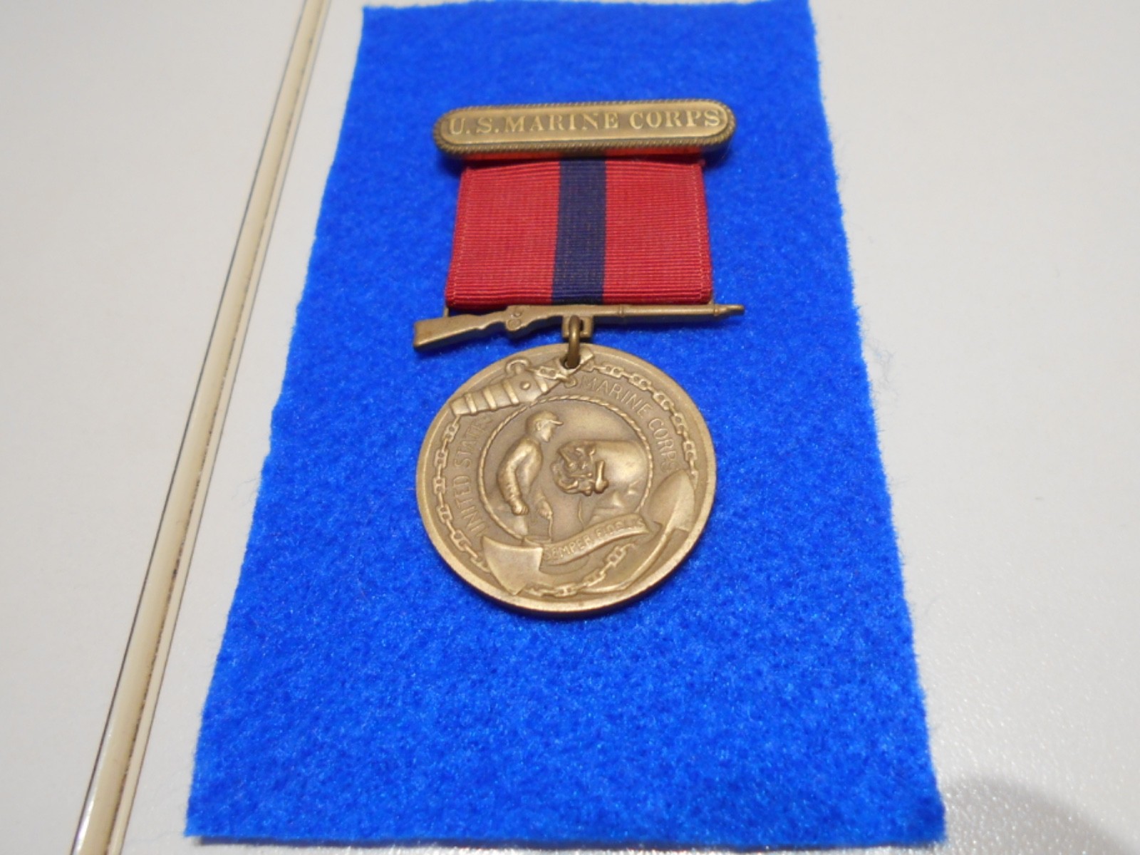 Vintage 1940's ~ 50's ~ U.S. Marine Corps ~ GOOD CONDUCT MEDAL ~ solid bronze