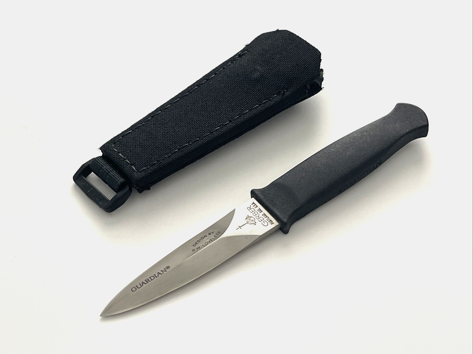 Gerber 5801 Guardian R.W. Loveless Knife Cordura Sheath USA 1980's