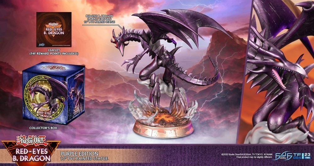 First 4 Figures Yu-Gi-Oh Red-Eyes B. Dragon Purple PVC Statue Standard Edition