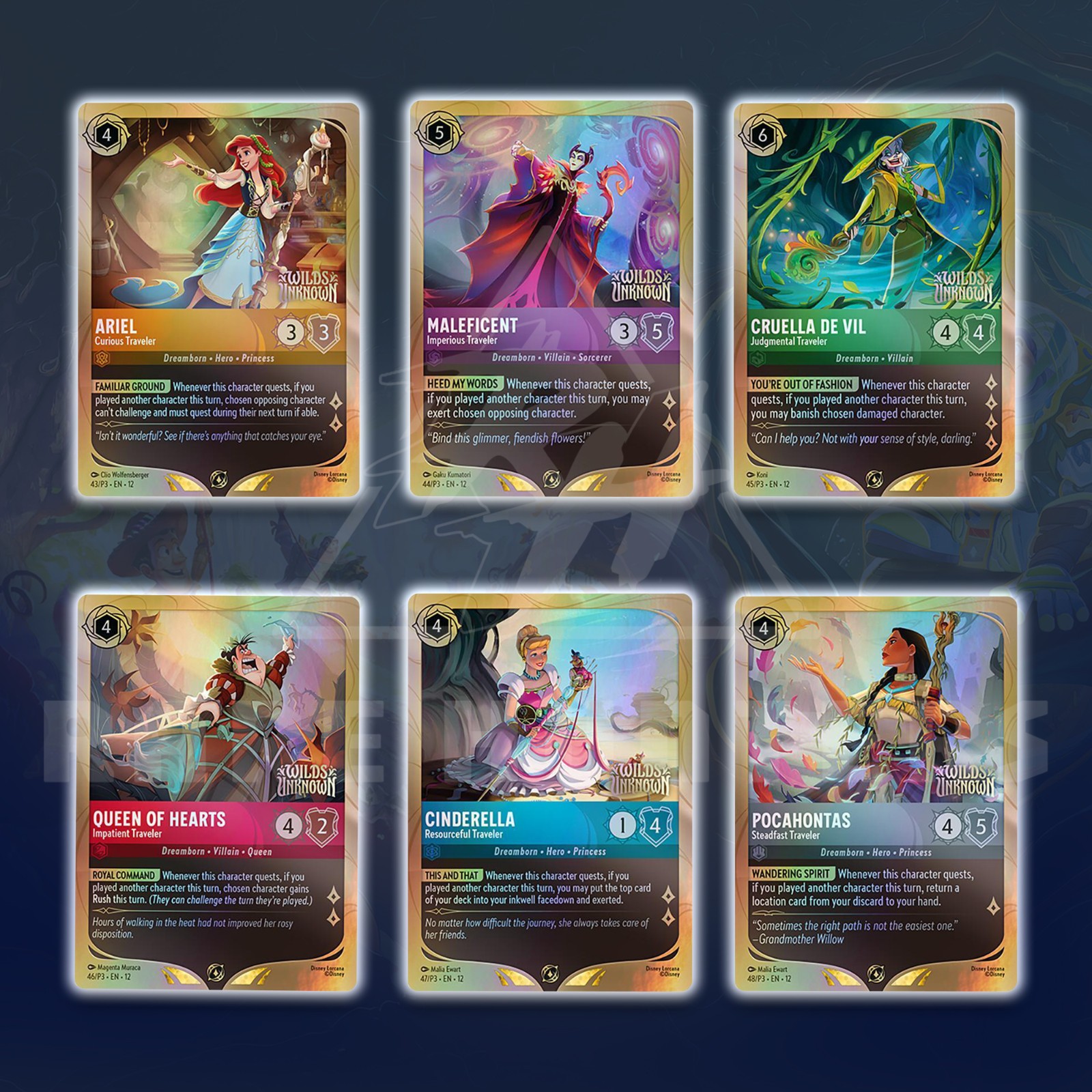 Promo Bundle Wilds Unknown Disney Lorcana Prerelease Ariel Cinderella Pocahontas