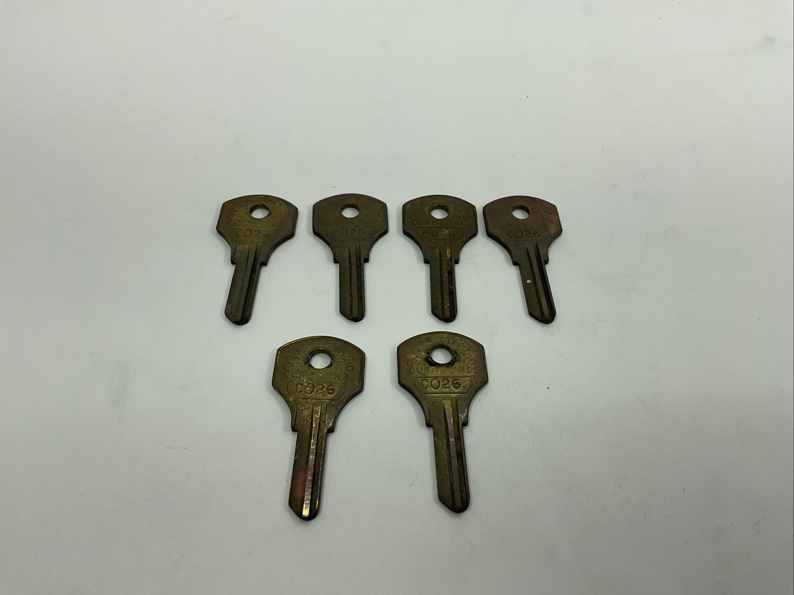 Curtis Industries NOS Key Blank Lot Of 6 Uncut C026 Brass Tone A-CK12