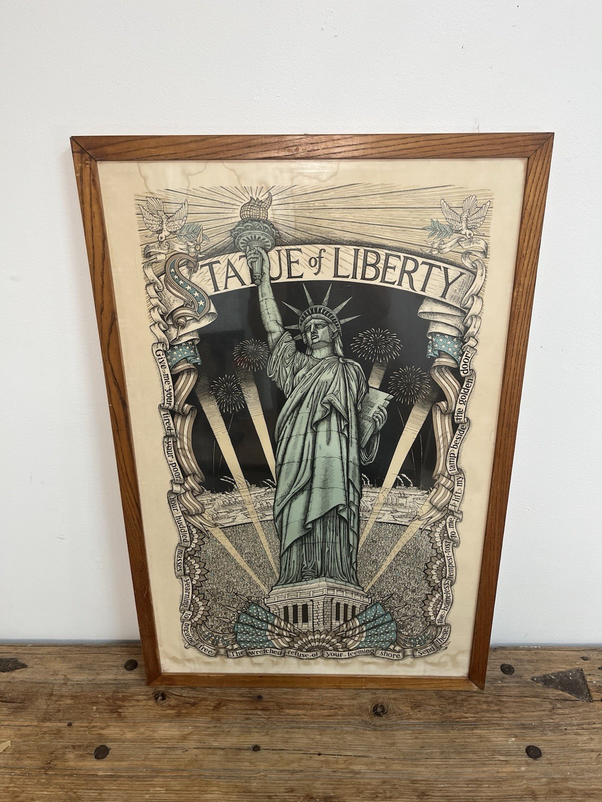 Vintage James Grashow 1986 Statue of Liberty Rare Print Centennial 1886