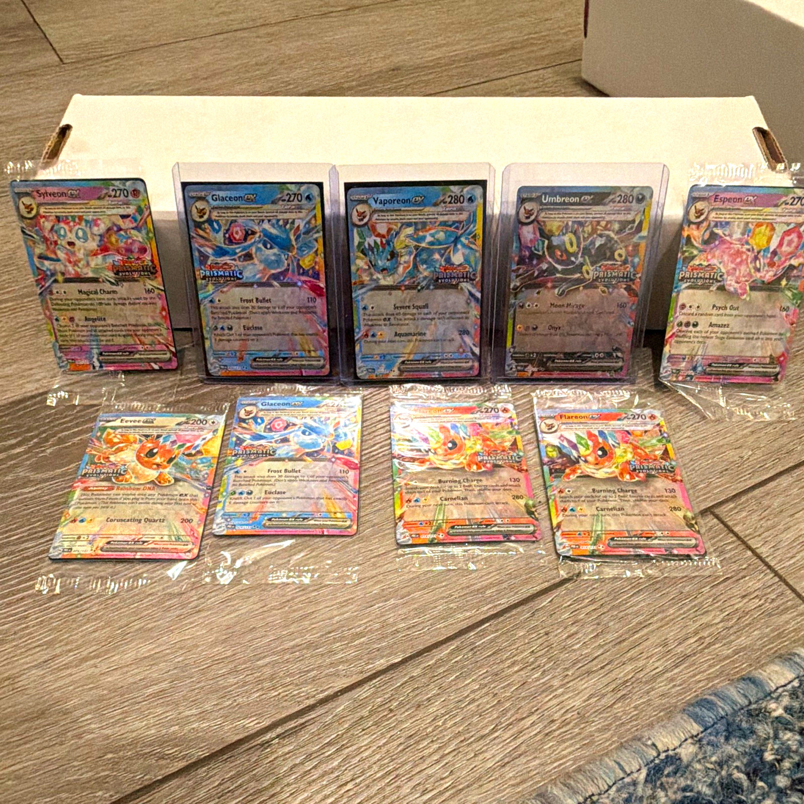 Pokémon Prismatic Evolutions STAMPED Eeveelutions ex 9-Card Holo Lot English