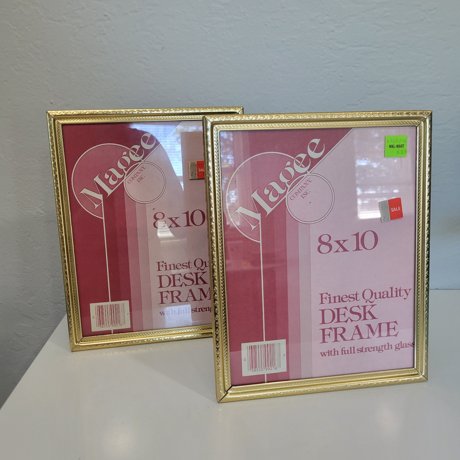 Vintage Set Of 2 New 8x10 Goldtone Metal Picture Frames