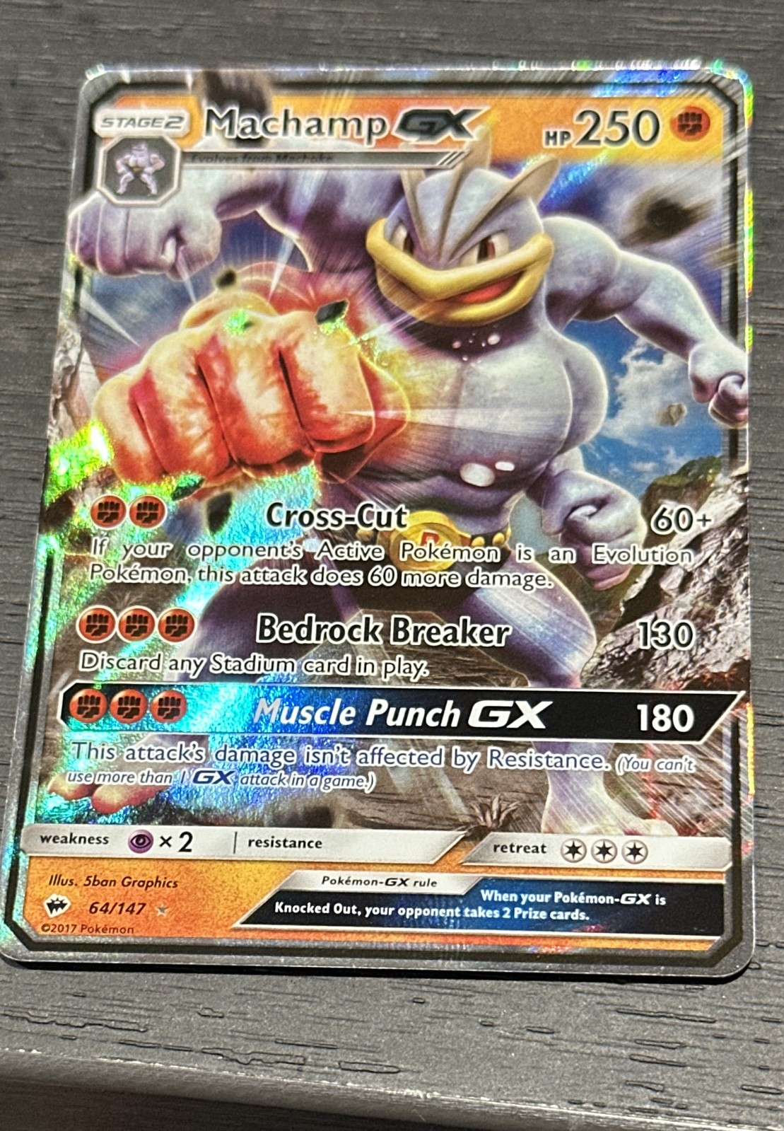 Machamp GX 64/147 Sm-Burning Shadows Holo