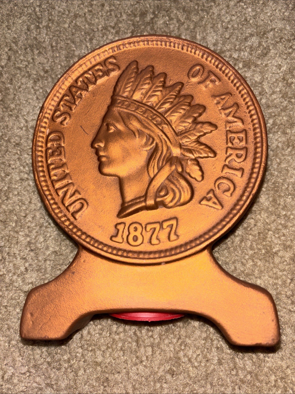 1877 Indian Head One Cent Piggy Bank