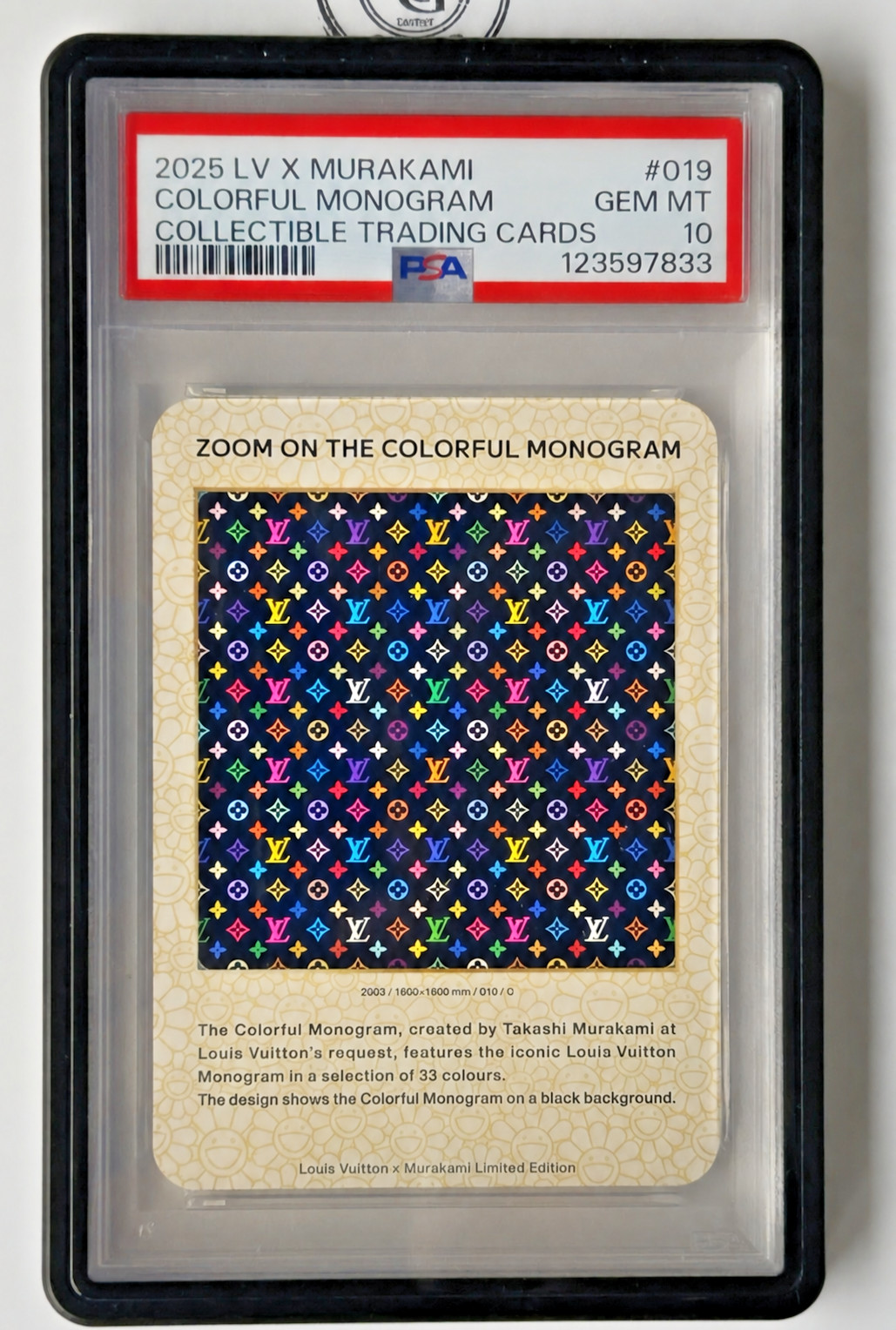 👜 psa 10 | 2025 louis vuitton X murakami colorful monogram trading card #019 👜