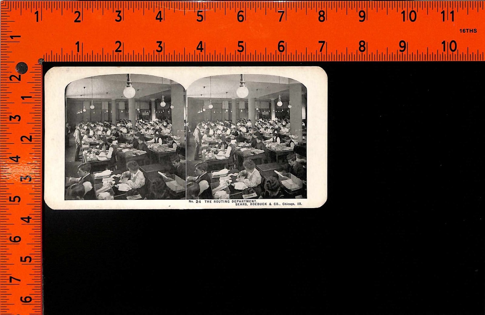 Stereoview Sears Roebuck & Co Chicago Illinois Routing Department Office
