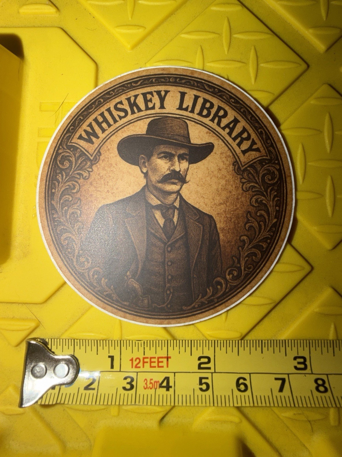 Whiskey Library Doc Holliday BOURBON Patriotic Print Sticker Vinyl