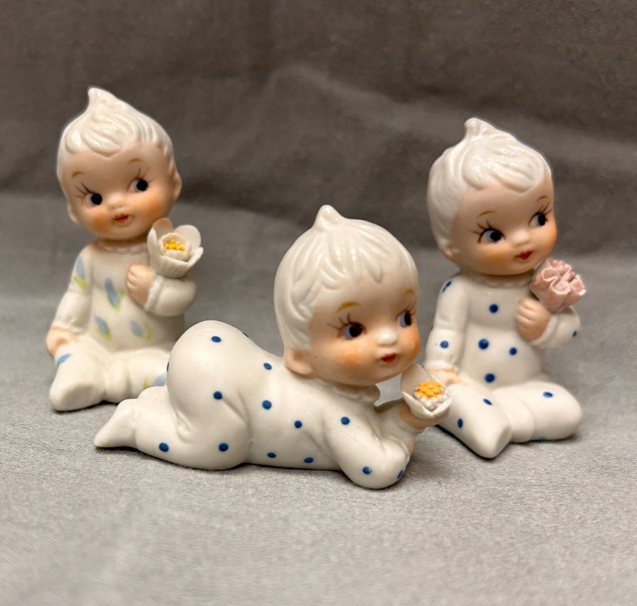 Vintage Porcelain Napco Babies - 9878 October, May, March