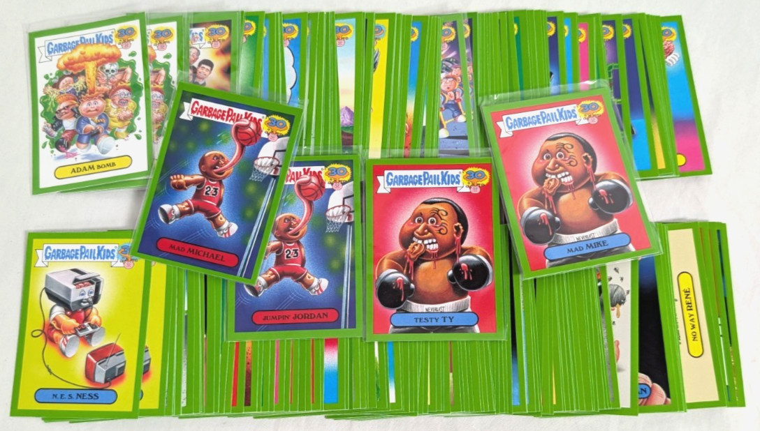 2015 Topps Garbage Pail Kids 30th Anniversary COMPLETE GREEN BORDER SET Jordan