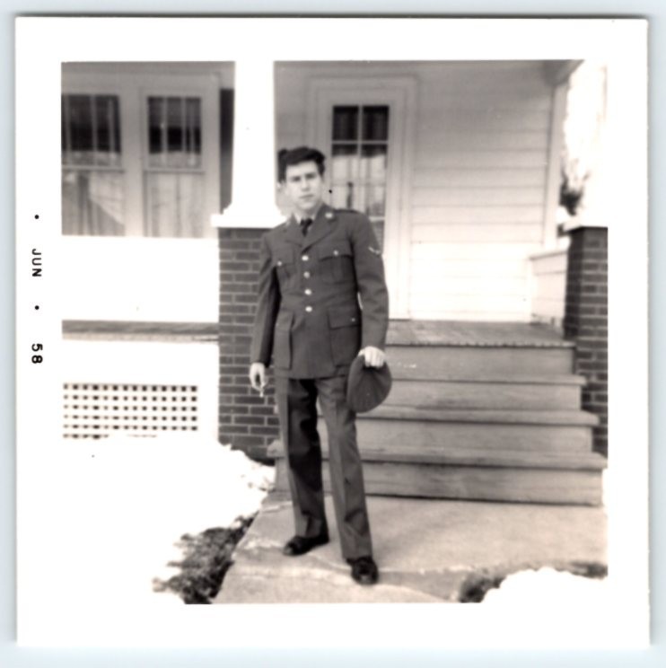 Vintage Photo Young Man U.S. Soldier 1950\'s Found Art DST123