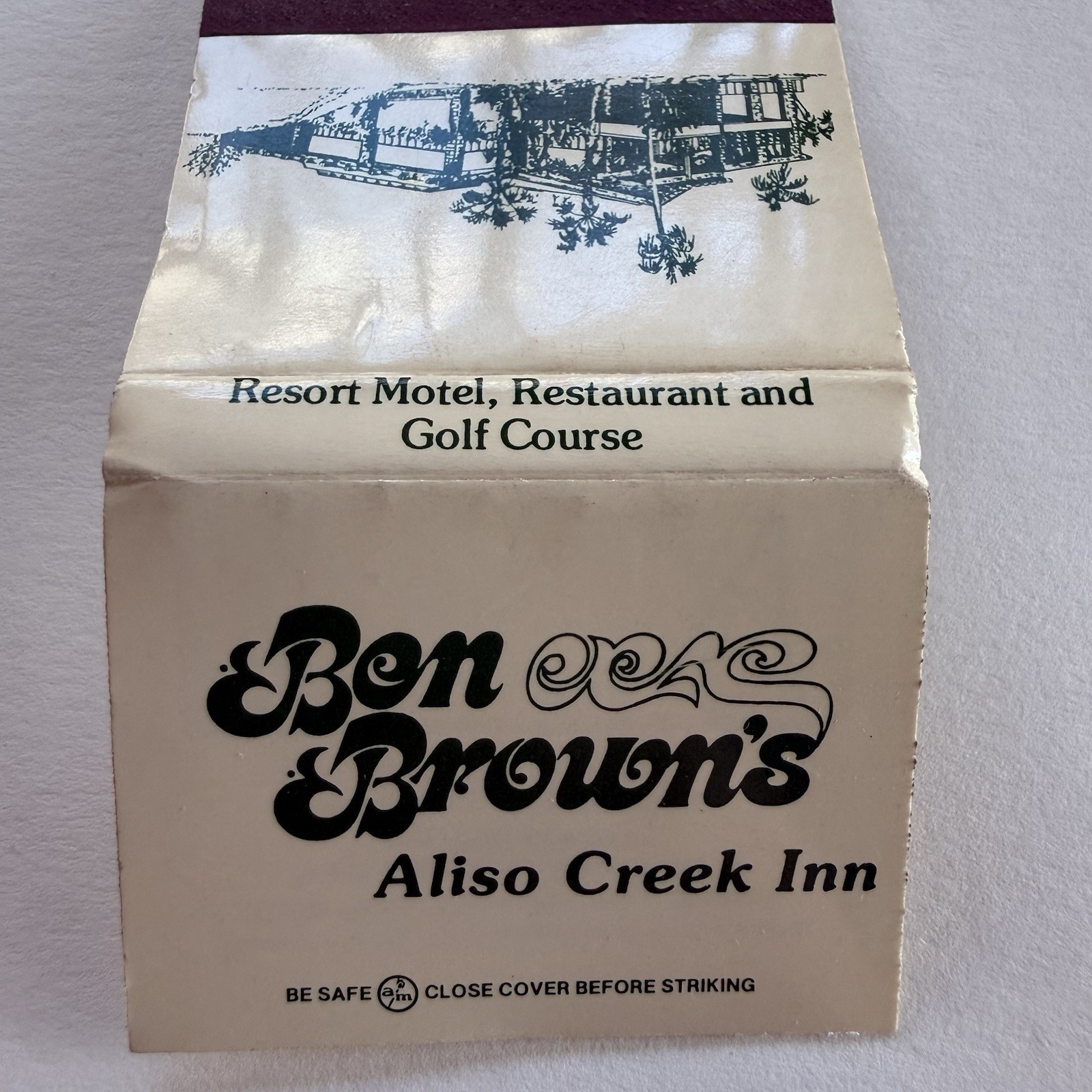 Vintage Matchbook Don Brown’s Aliso Creek Resort Laguna Matches Unstruck SoCal 