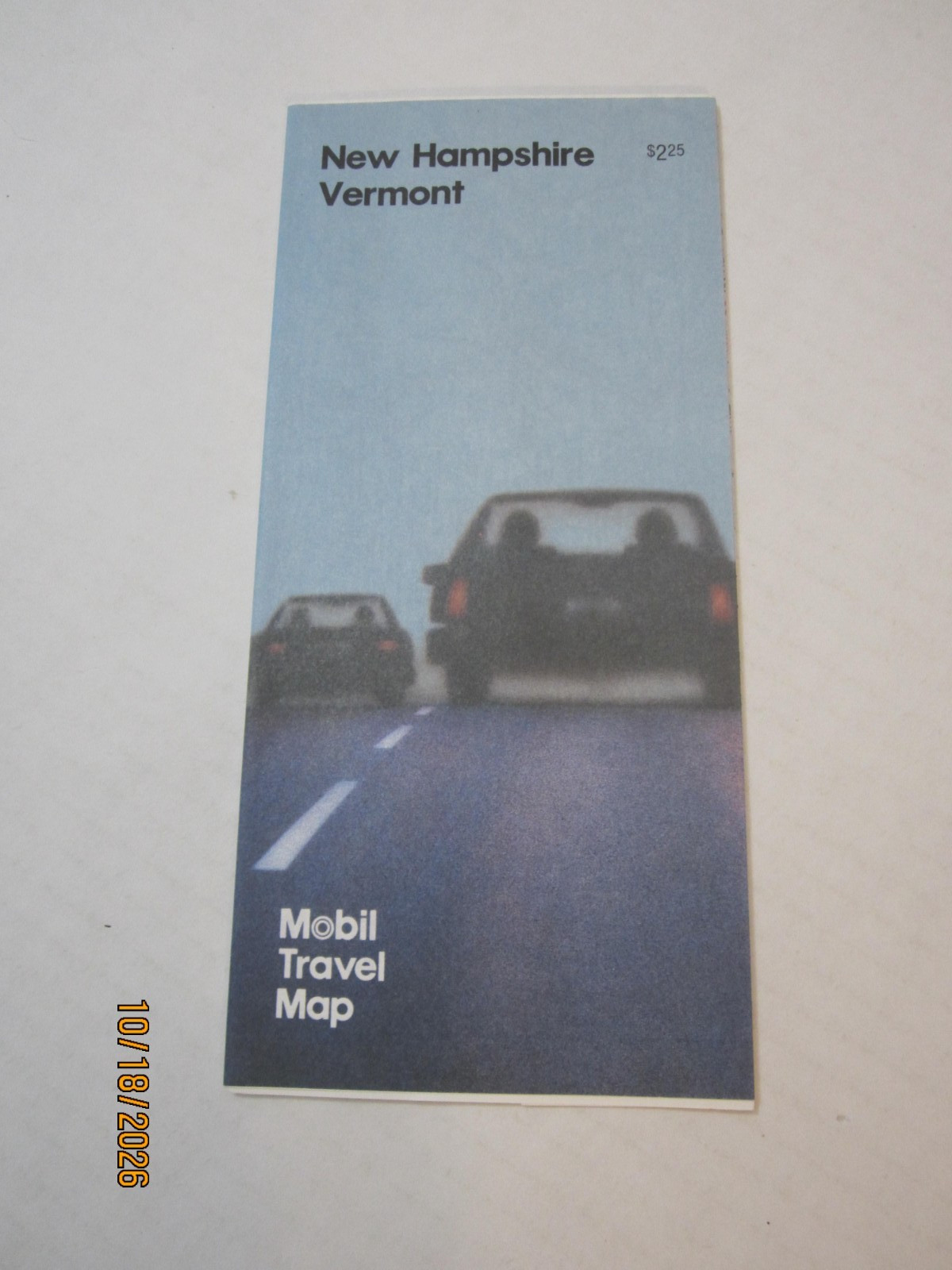 NOS Vintage 1989 Mobil New Hampshire Vermont Gas Station Travel Road Map~HrcB