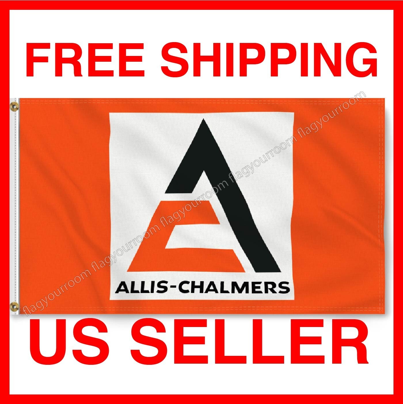 Allis-Chalmers 3x5 ft Banner Flag Tractor Farm Equipment Premium Wall Decor Sign