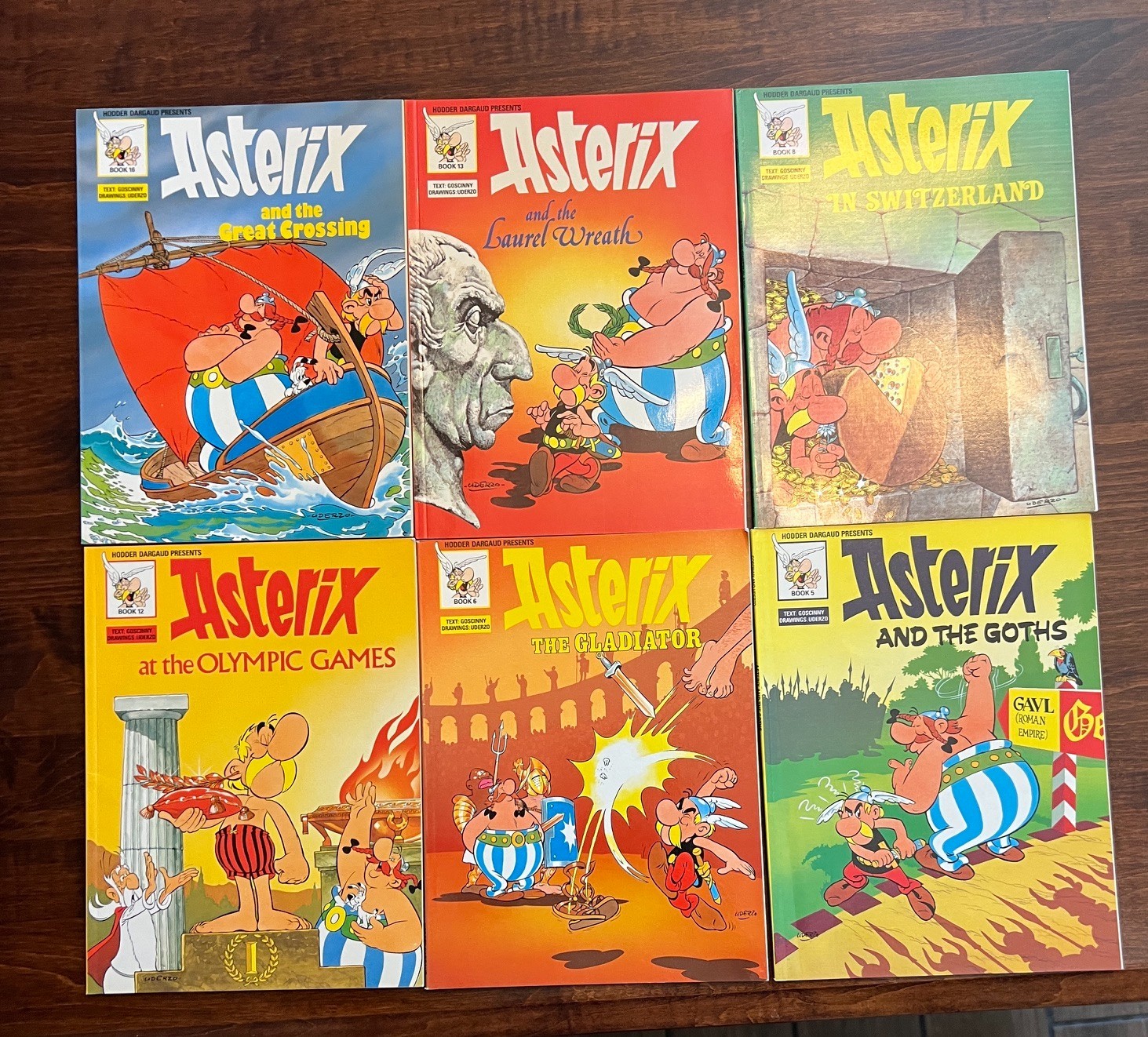 Vintage Asterix Books Paperback UK Hodder Dargaud English Goscinny Uderzo