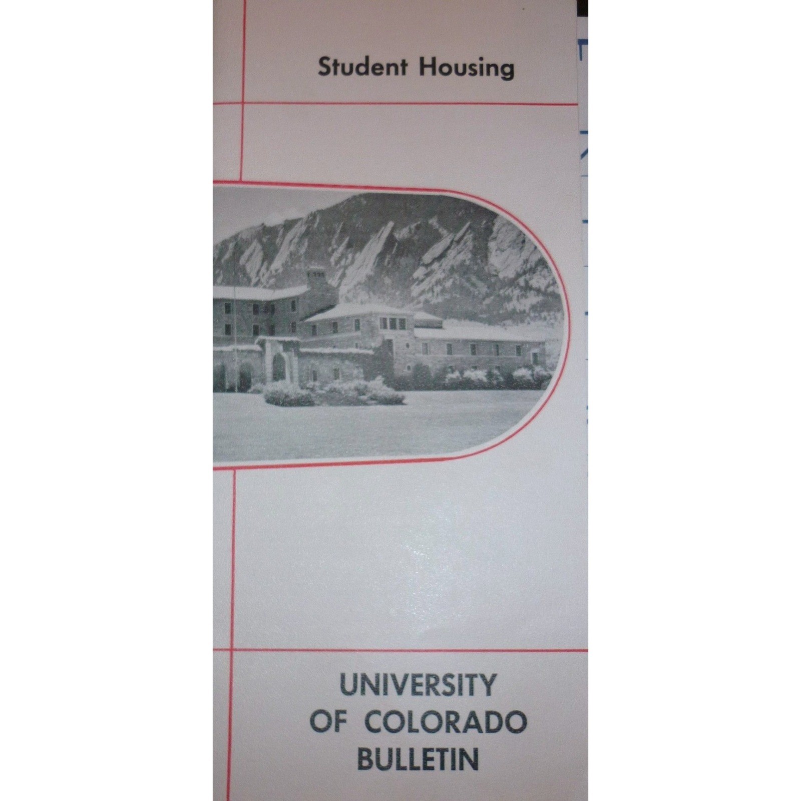 Vintage 1954 University of Colorado Bulletin Student Housing Boulder Booklet
