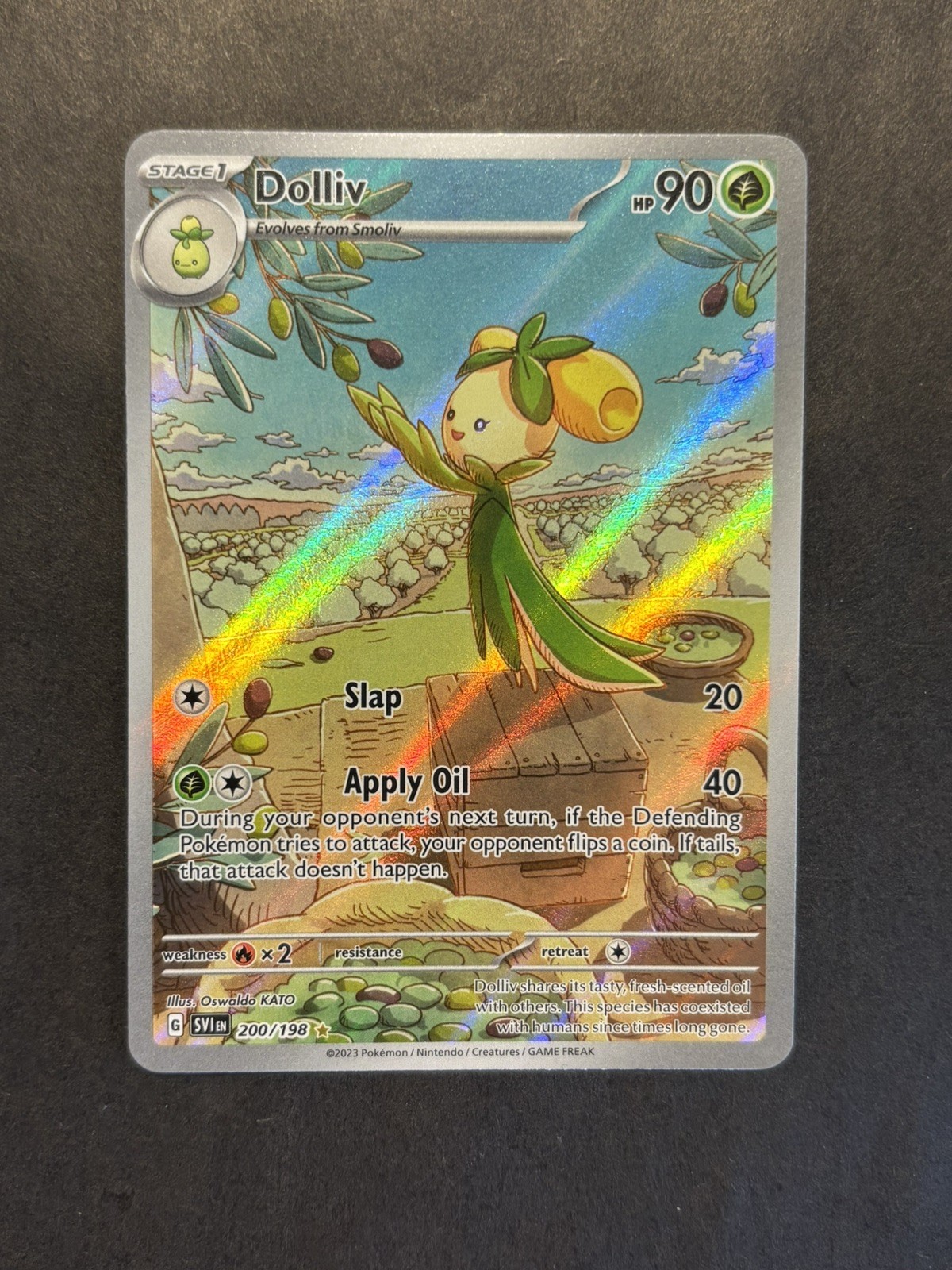 Dolliv 200/198 Scarlet & Violet Base Set Holo Full Art Illustration Rare