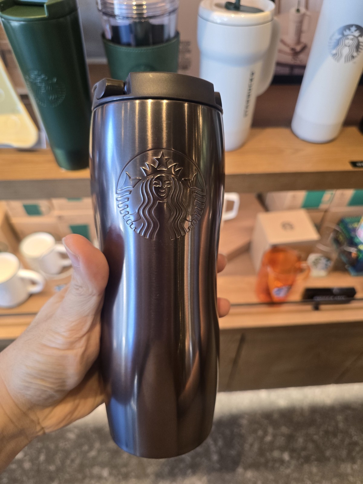 ​[NEW] Starbucks Korea SS Signature Concord Tumbler Metallic Bronze 20oz 591ml