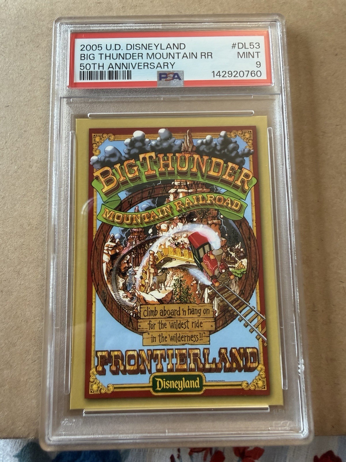 2005 Upper Deck Disneyland 50th Big Thunder Mountain RR DL53 PSA 9 MINT