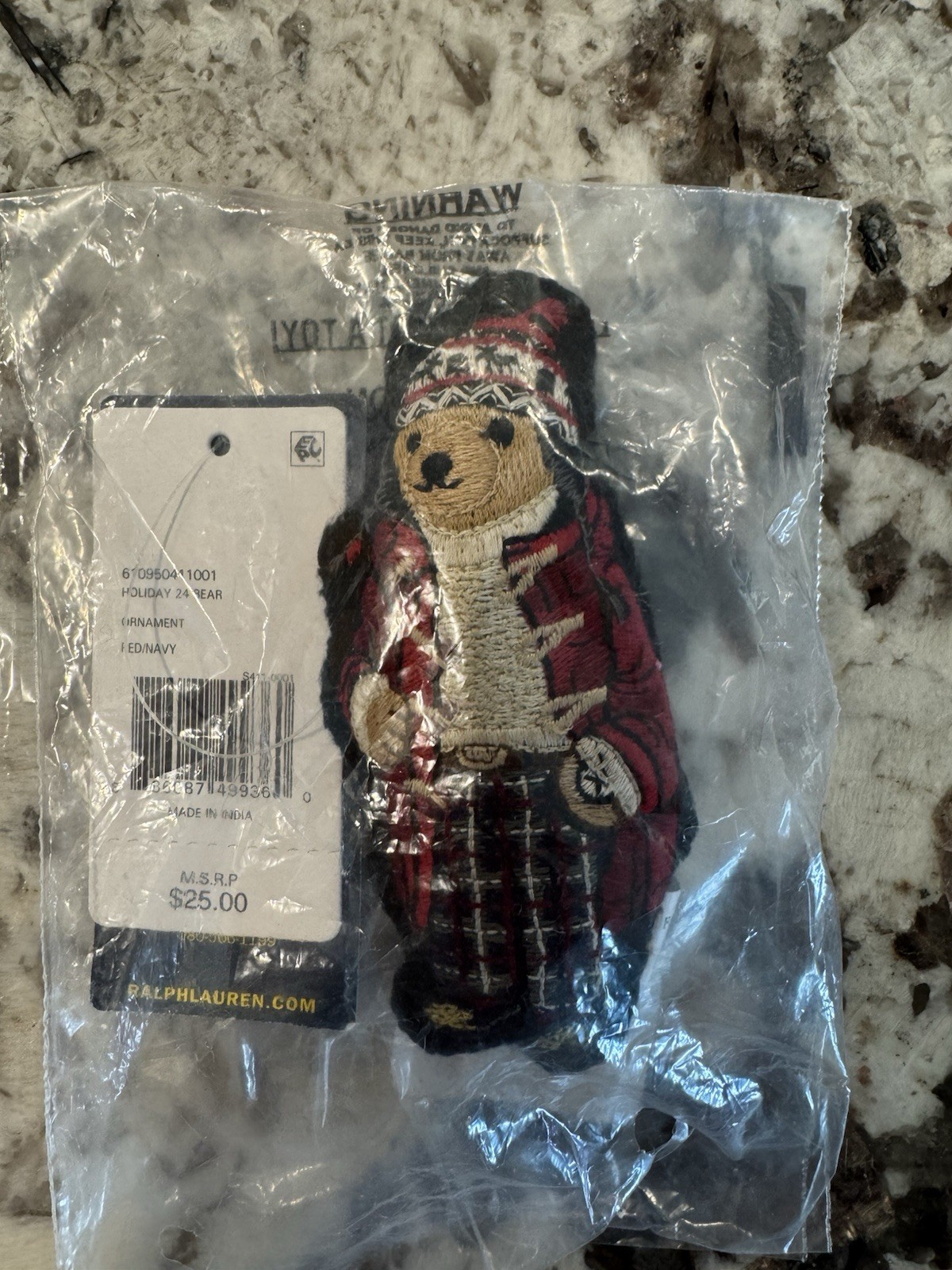 Polo RALPH LAUREN Holiday Attire Polo Bear Holiday Ornament 6\