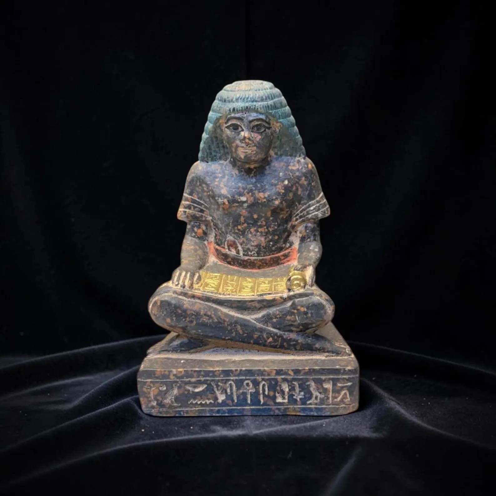 Egyptian Artifacts Rare Authentic Pharaonic Statue Of Egyptian Scribe Sitting BC