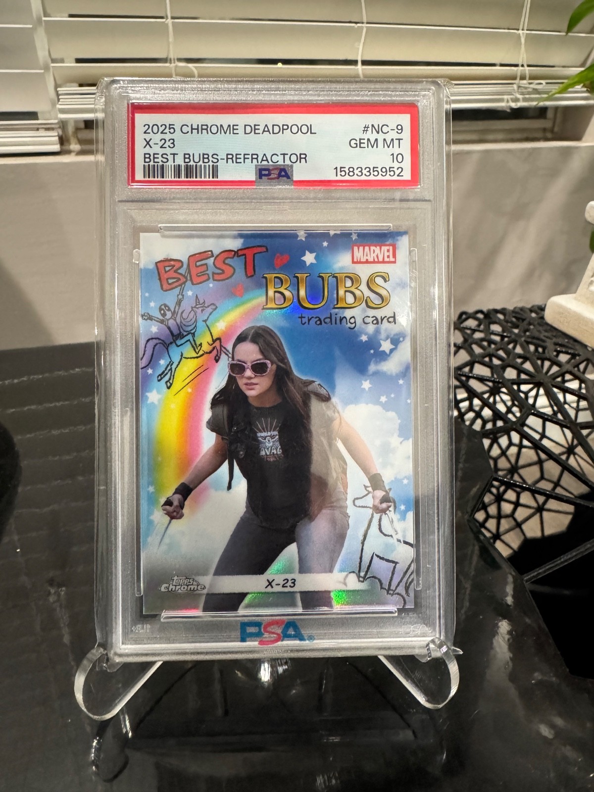 2025 Topps Chrome Deadpool Marvel X-23 Best Bubs #NC-9 PSA 10
