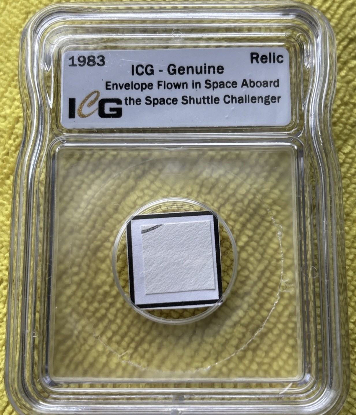 1983 SHUTTLE CHALLENGER NASA ENVELOPE Slabbed Space Artifact Relic ICG AUTHENTIC
