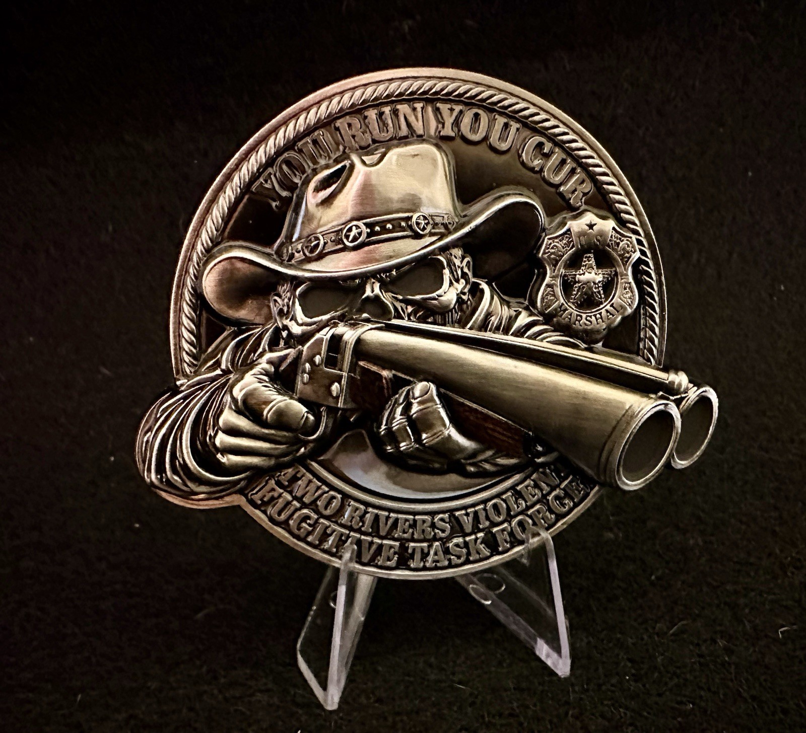 BA Customs USMS Two Rivers Violent Fugitive Task Force Challenge Coin 3 Inch