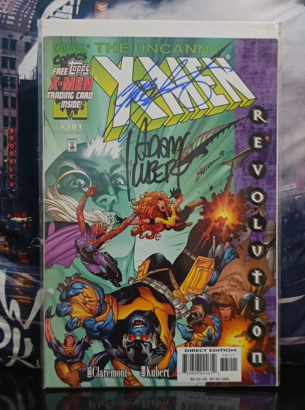 The Uncanny X-Men #381 SIGNED by C. Claremont & Adam Kubert (Marvel Comics 2000)