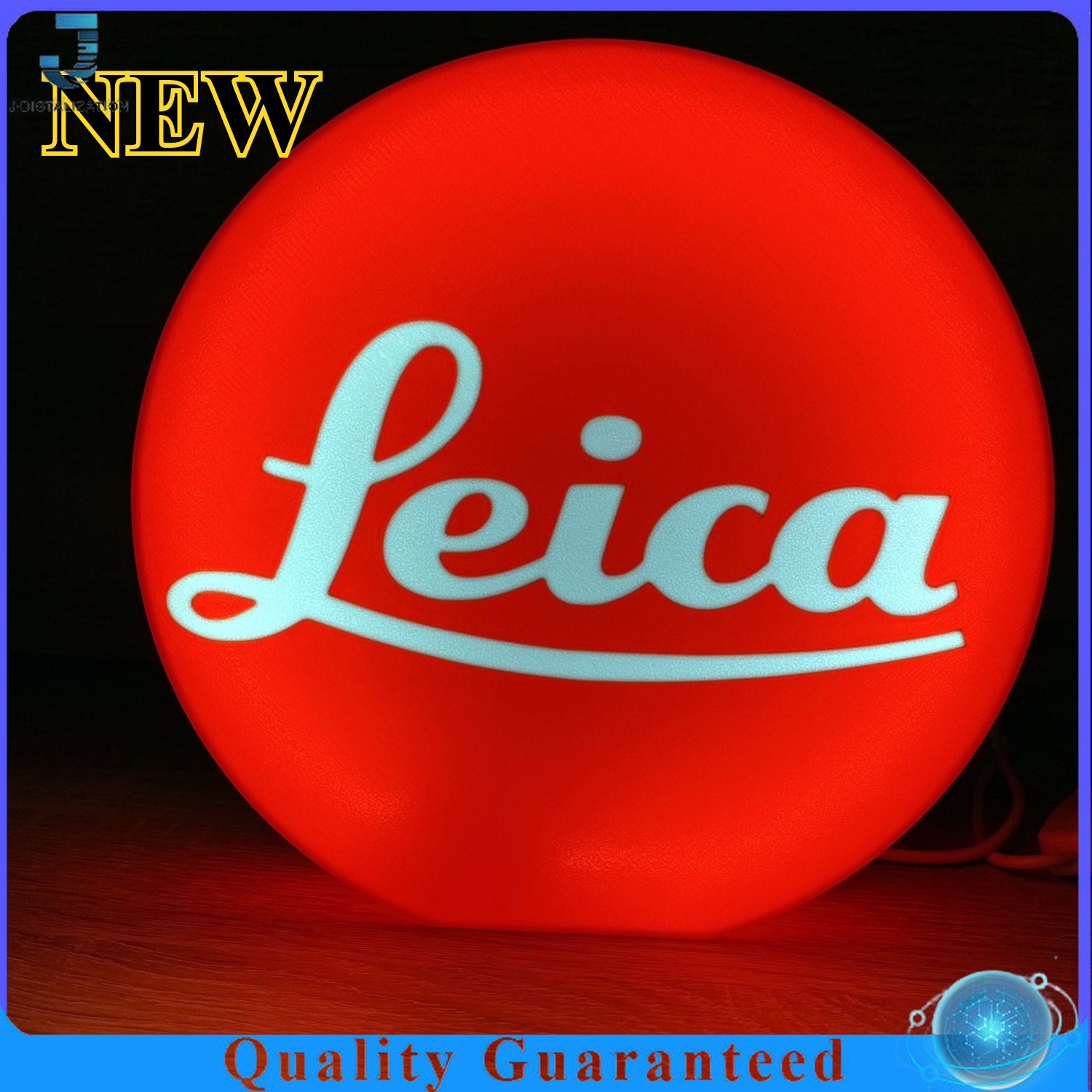 3D Printed USB LED Lamp Leica Logo Light Box Neon Sign for Camera Display 7 Inch