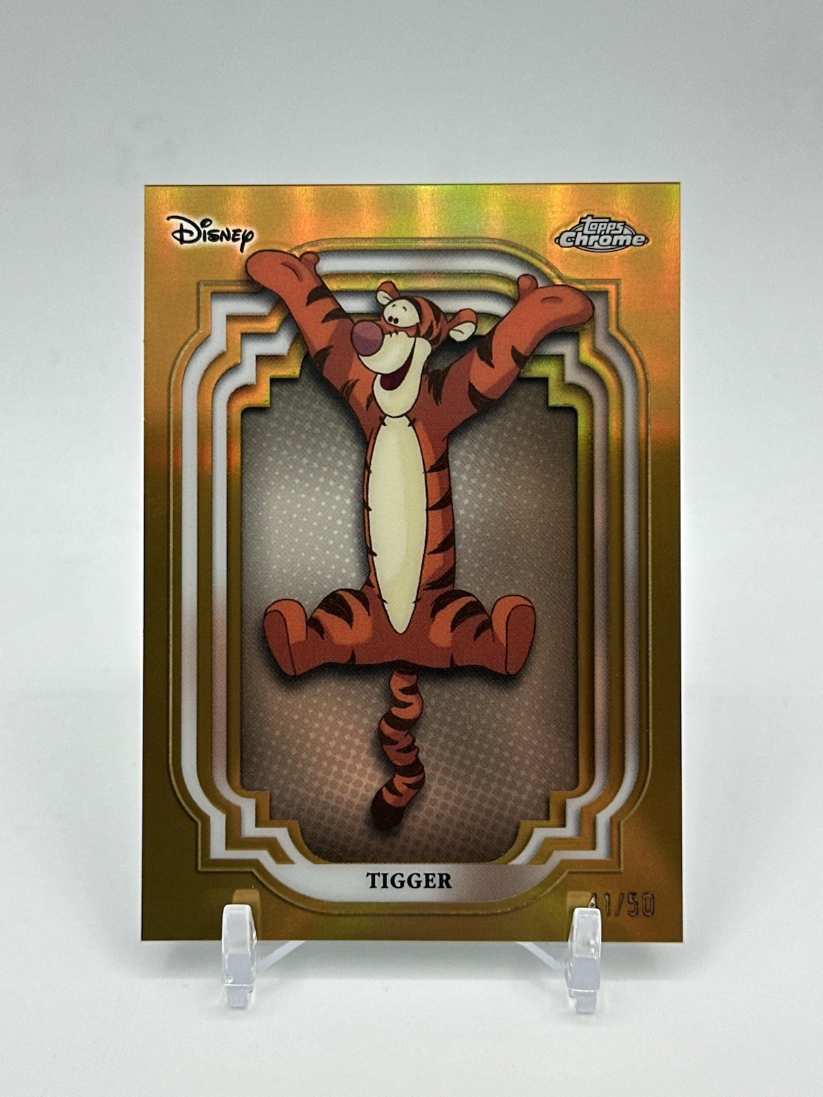 Tigger #/50 Gold Refractor 2024 Topps Disney Chrome Winnie The Pooh