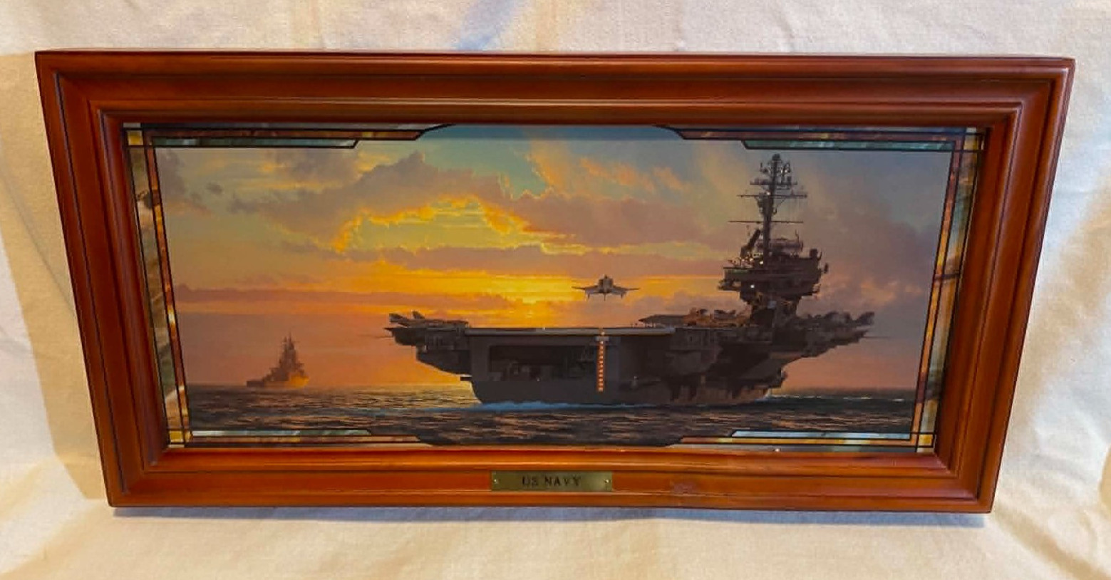 Bradford Exchange US Navy Dawn of Freedom William Phillips Lighted Picture Frame