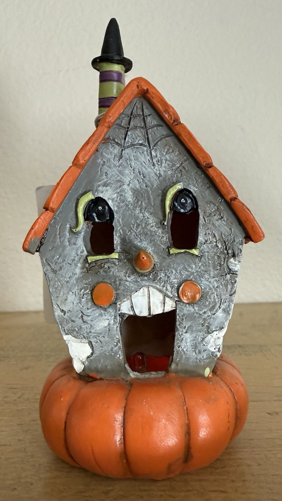 Johanna Parker Haunted House Light Up Sitting On Pumpkin