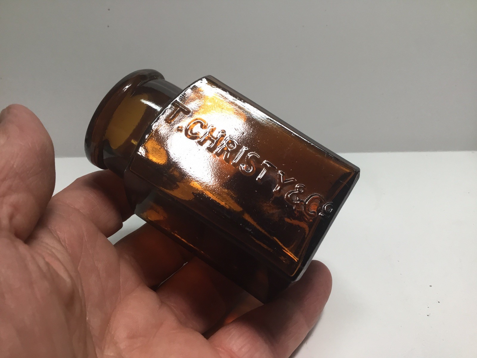 Small Antique T. Christy & Co. Medicine Or Cosmetics Jar.