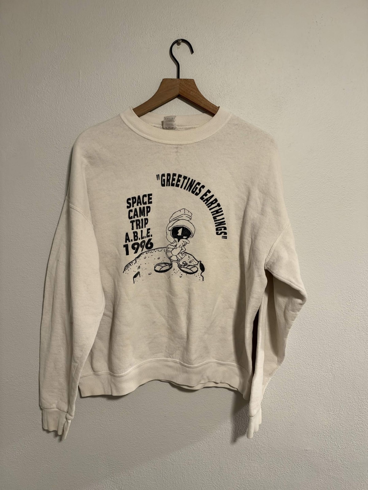 Vintage 1996 Marvin The Martian Space Camp Crewneck Sweatshirt Fruit of Loom XL