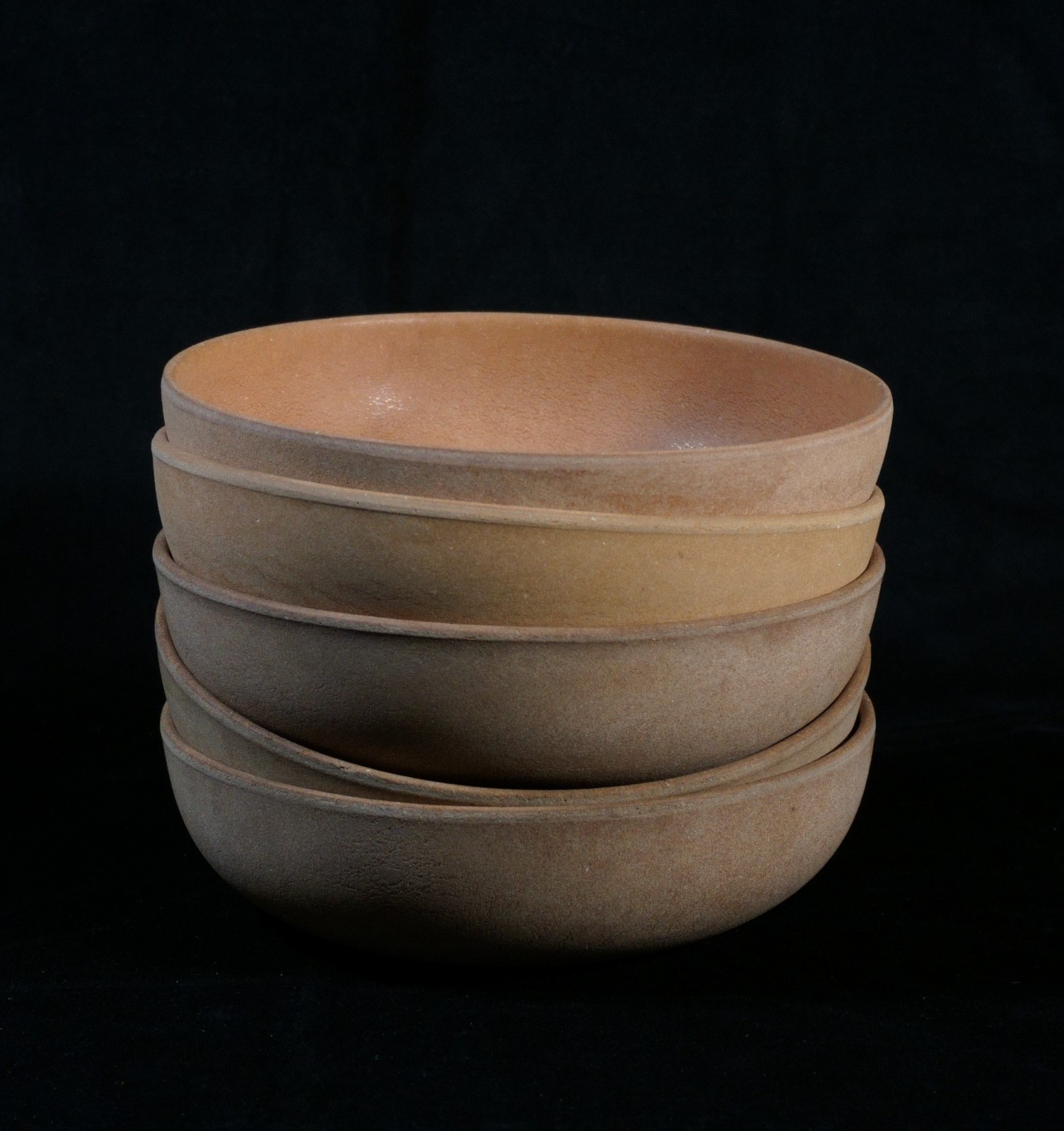 Vintage Ellinger\'s Agatized Wooden Bowl Set of 5 Petrified Wood Bowls (R13)