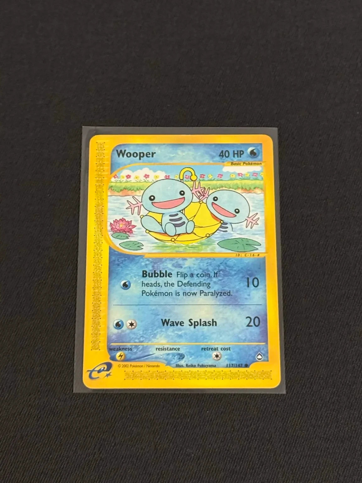 Pokémon TCG Wooper 117/147 Aquapolis 2002 English Common LP