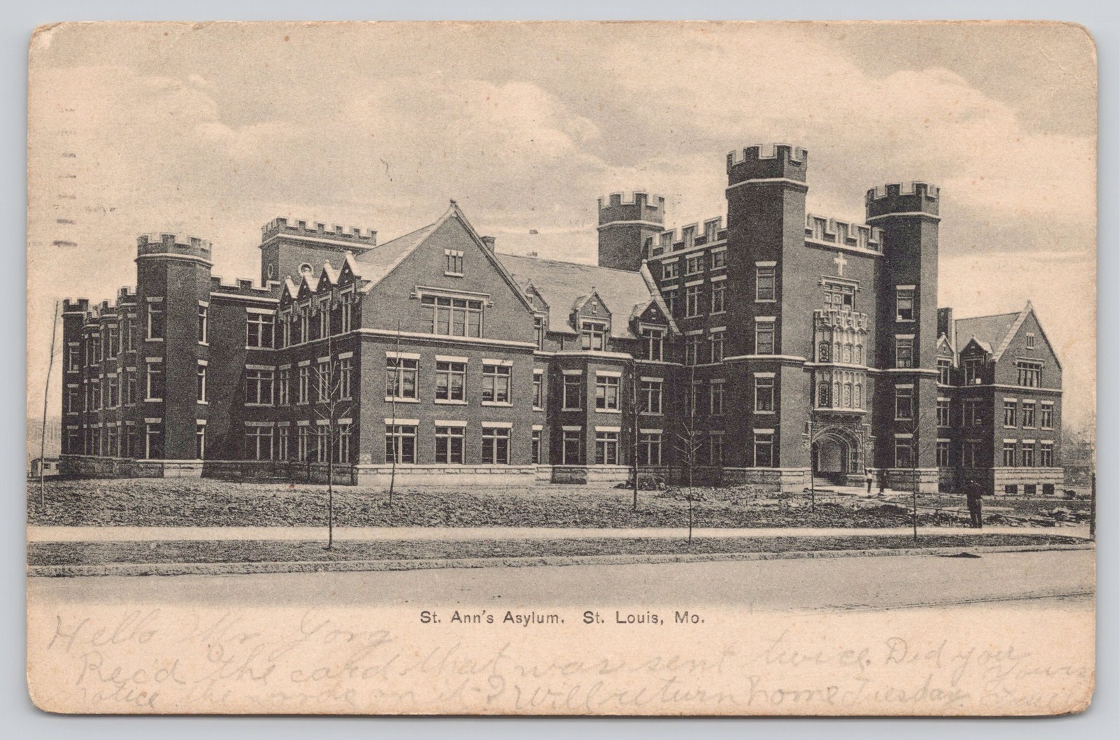 St. Ann's Asylum St. Louis MO c1908 Divided Back Postcard