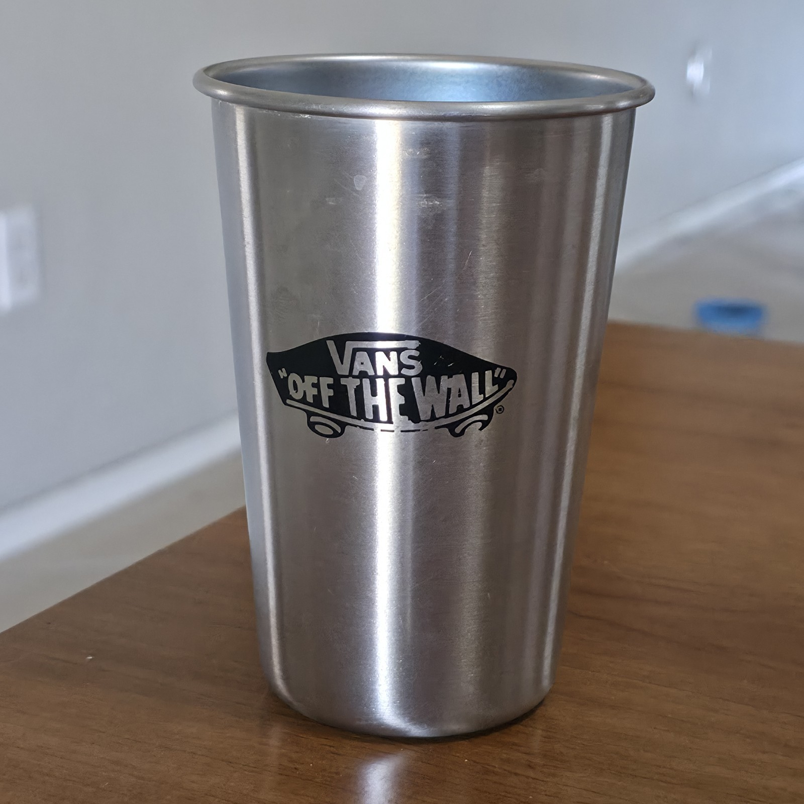 Vans Off The Wall Stainless Steel Pint Cup 16oz Tumbler Metal Drinking Glass 202