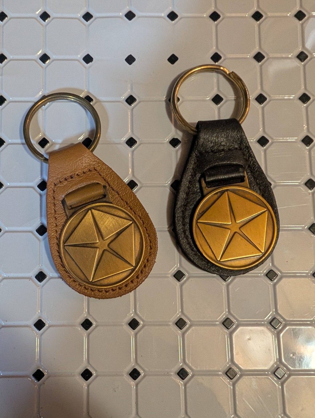 Vintage VIP Chrysler Key Chain  Fob Pentastar Emblem choice of color