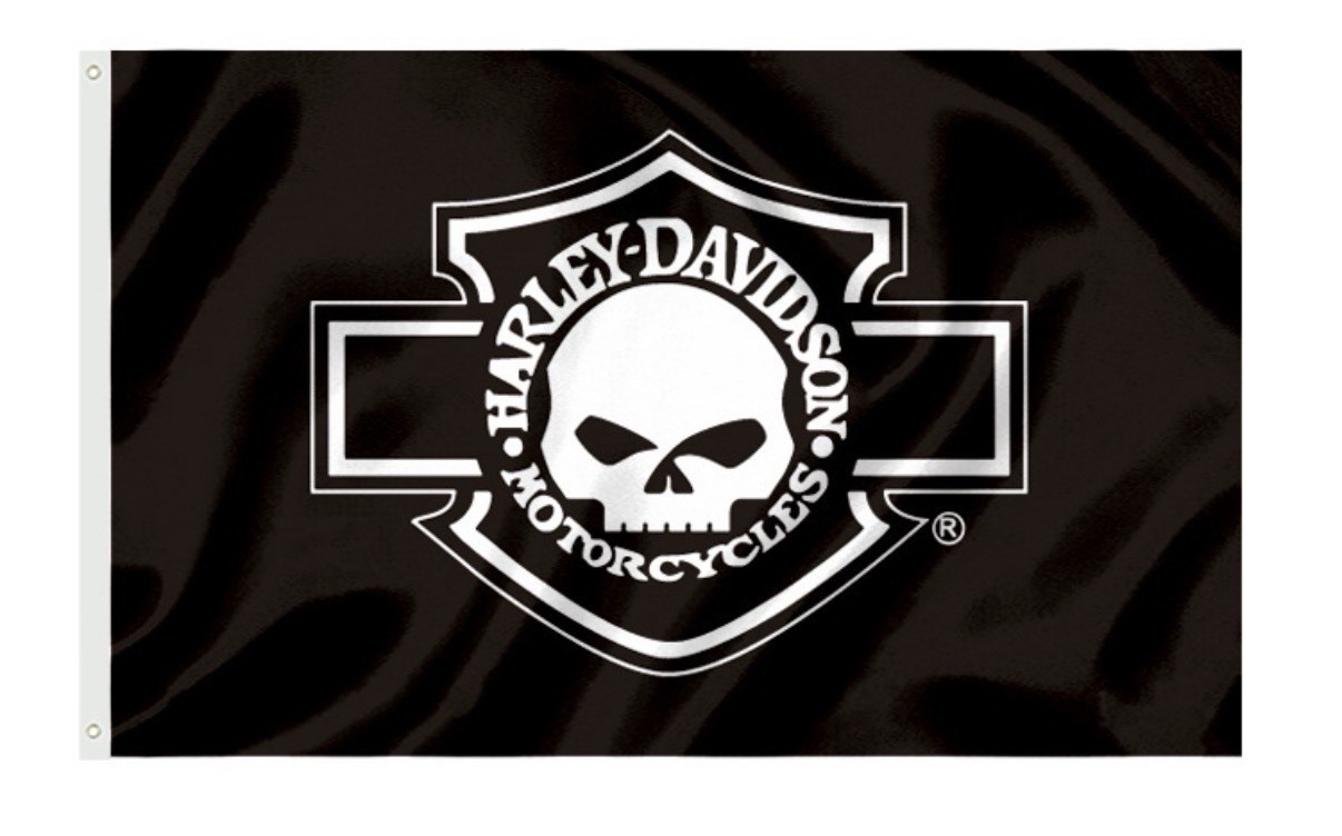 Harley Davidson Motorcycle Enthusiast 3x5 ft Flag/Banner Garage Wall Banner